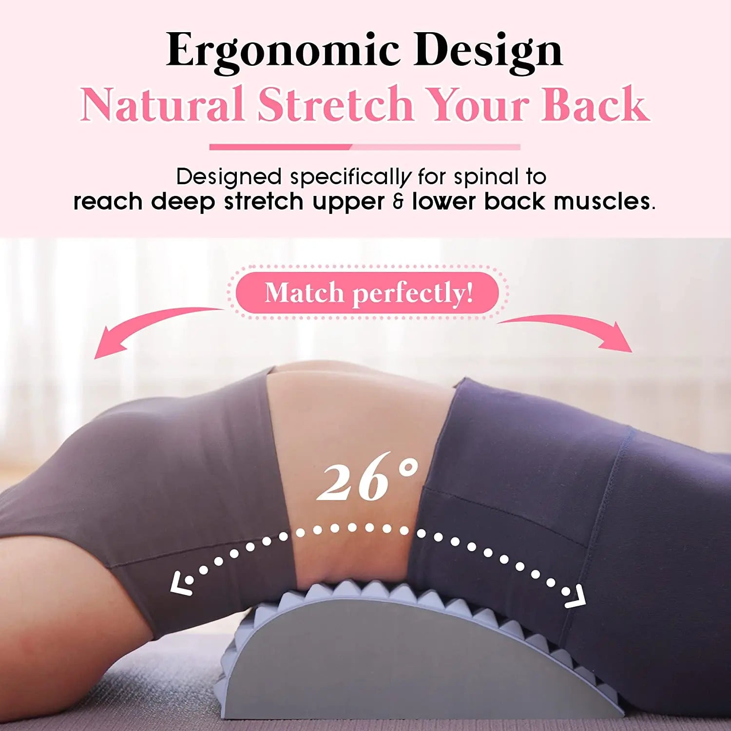 מתקן גב ארגונומי 26° - Ergonomic Design Natural Stretch